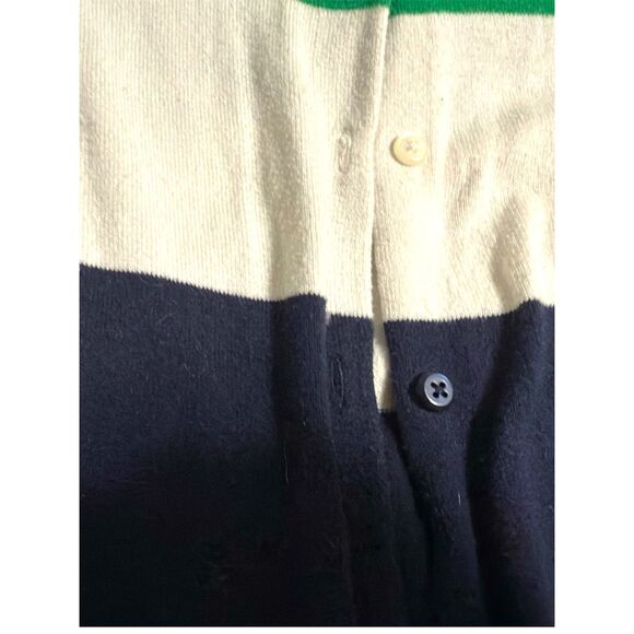 Striped Colorblock Women's Fitted Cardigan Merona Size XS Green White Navy Grey - Picture 2 of 4